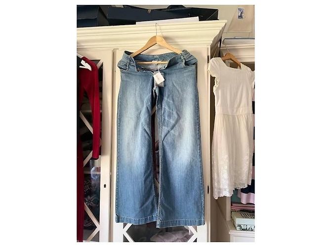 Jeans a Gamba Larga Christian Dior Blu - vista 3