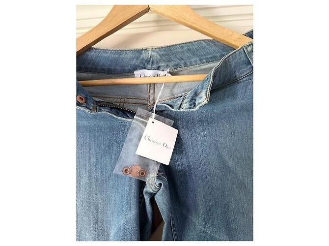 Jeans a Gamba Larga Christian Dior Blu - vista 5