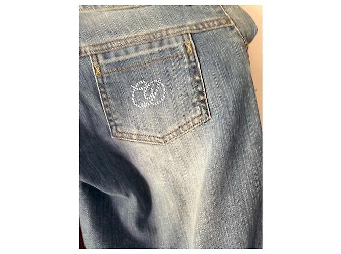 Jeans a Gamba Larga Christian Dior Blu - vista 6