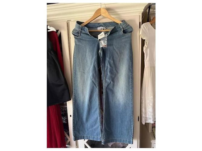Jeans a Gamba Larga Christian Dior Blu - vista 7