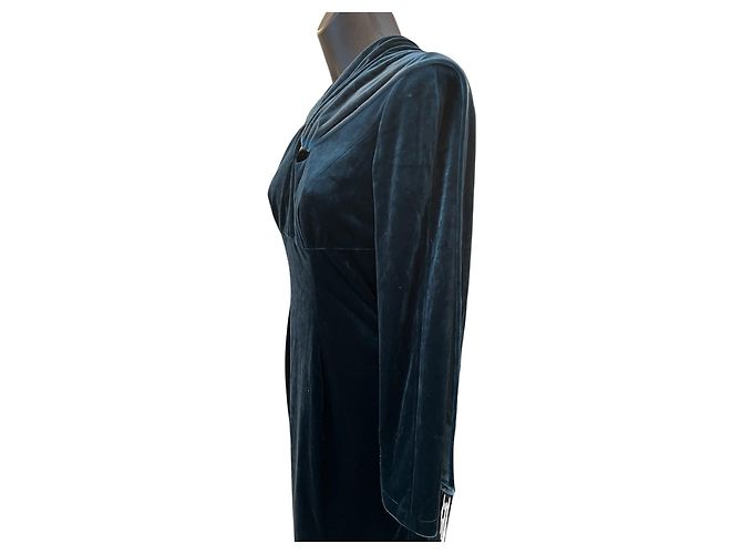 Thierry Mugler Mugler Green Cut Out Samtkleid - Ansicht 2
