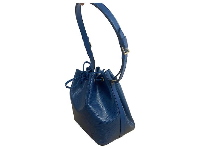 Louis Vuitton Noé in pelle Epi blu - vista 2