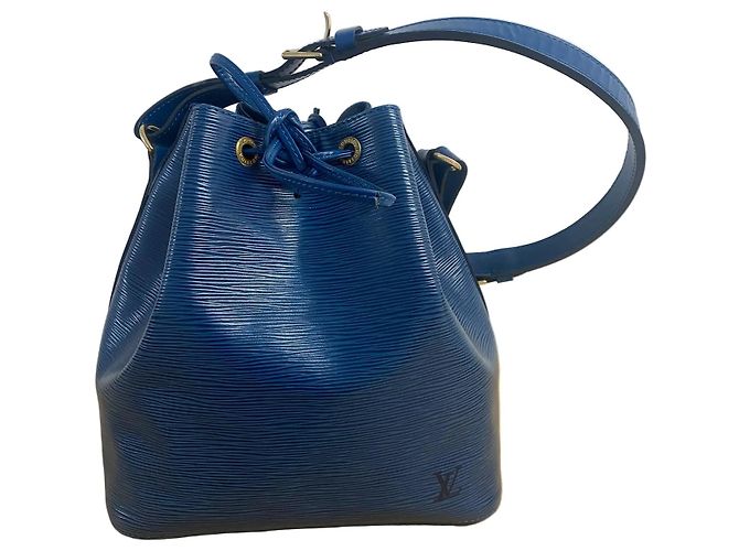 Louis Vuitton Noé in pelle Epi blu - vista 6