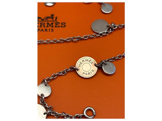 Hermès Ex-Libris Confettis Armband und Ohrringe Set Silber Pink - Ansicht 4
