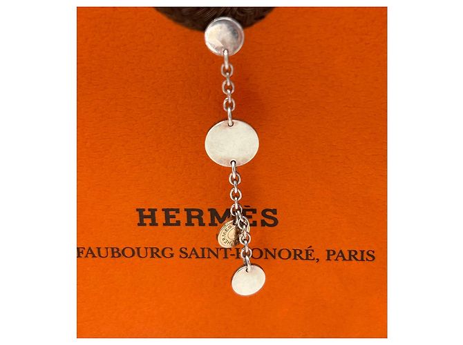 Hermès Ex-Libris Confettis Armband und Ohrringe Set Silber Pink - Ansicht 5