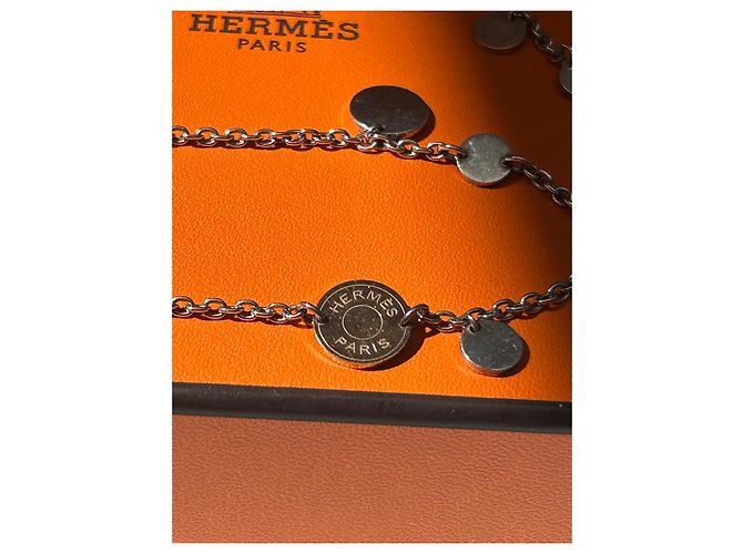 Hermès Ex-Libris Confettis Armband und Ohrringe Set Silber Pink - Ansicht 6