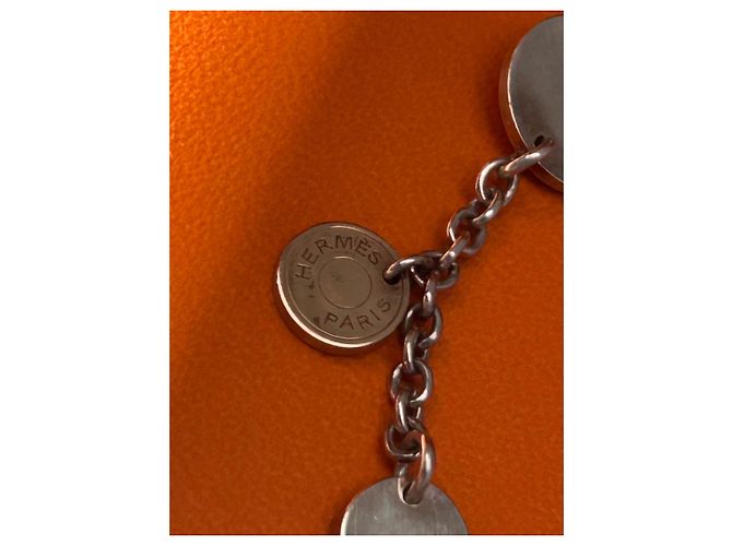 Hermès Ex-Libris Confettis Armband und Ohrringe Set Silber Pink - Ansicht 7