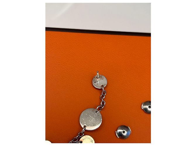 Hermès Ex-Libris Confettis Armband und Ohrringe Set Silber Pink - Ansicht 9