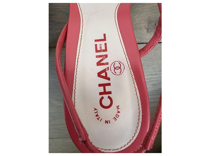 Chanel Ladybug Slingback Sandalen Rosa Pink - Ansicht 10