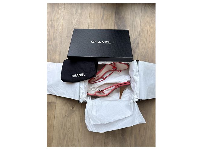 Chanel Ladybug Slingback Sandalen Rosa Pink - Ansicht 12