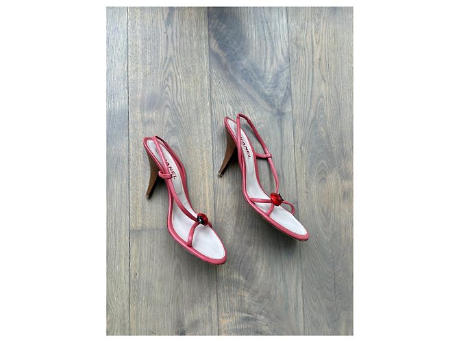 Chanel Ladybug Slingback Sandalen Rosa Pink - Ansicht 2