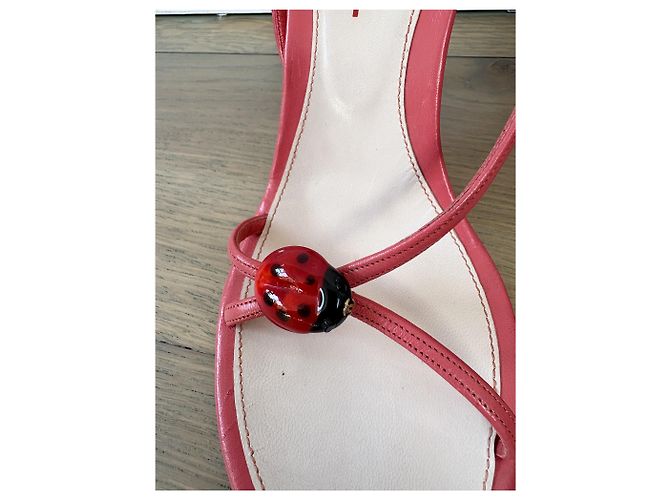 Chanel Ladybug Slingback Sandalen Rosa Pink - Ansicht 4