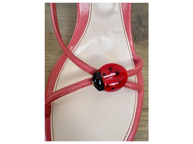 Chanel Ladybug Slingback Sandalen Rosa Pink - Ansicht 6