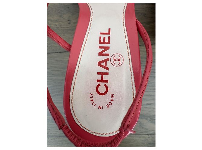 Chanel Ladybug Slingback Sandalen Rosa Pink - Ansicht 9