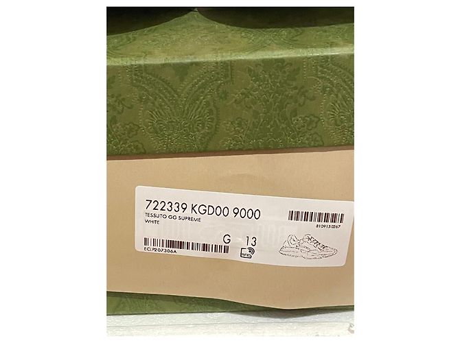 Gucci GG Supreme Fabric Sneakers White - view 14