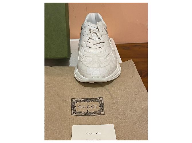 Gucci GG Supreme Fabric Sneakers White - view 3