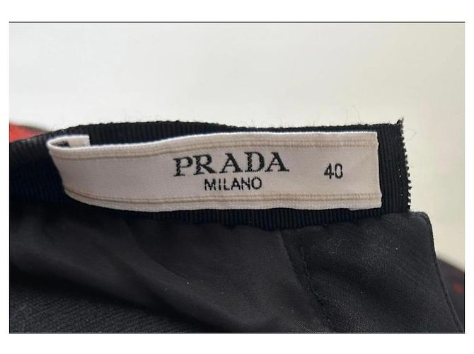 Prada Abito plissé a quadri rosso e nero - vista 3