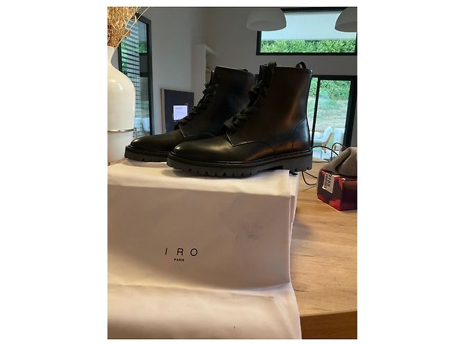 IRO black leather boots - view 3