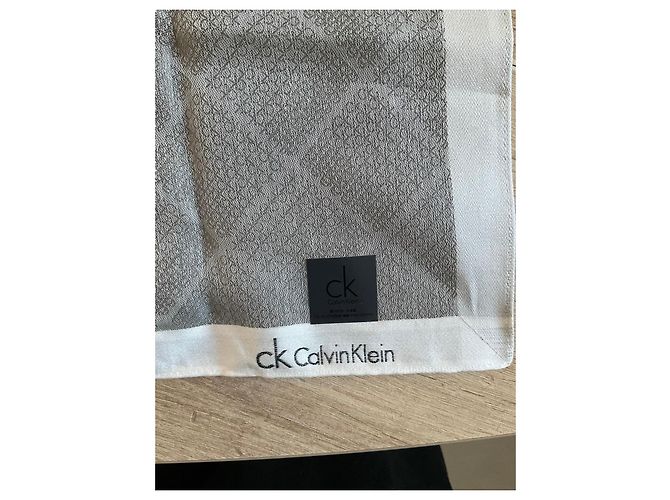 Foulard in cotone Calvin Klein grigio - vista 2