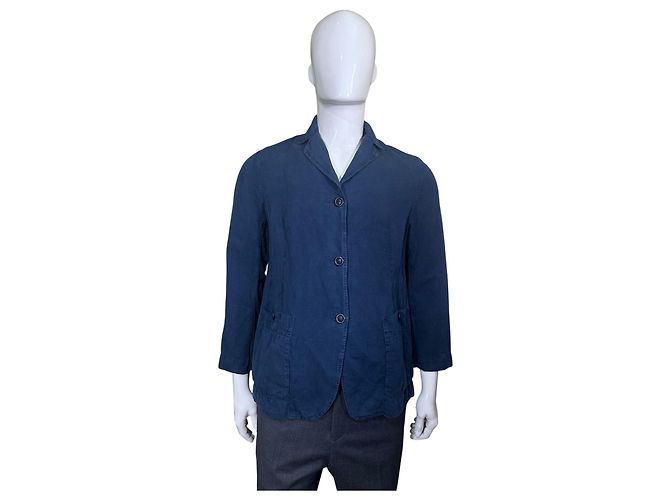 Autre Marque Blazer CASEY/CASEY in misto lino blu navy Blu scuro - vista 2