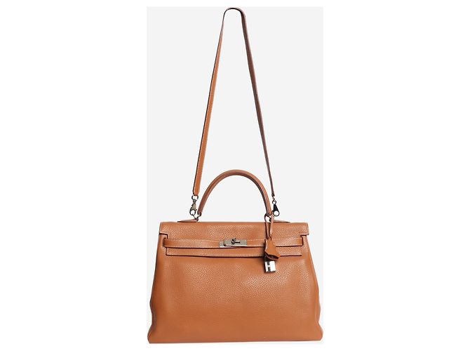 Hermès Borsa Kelly 35 2011 Oro Marrone D'oro - vista 2