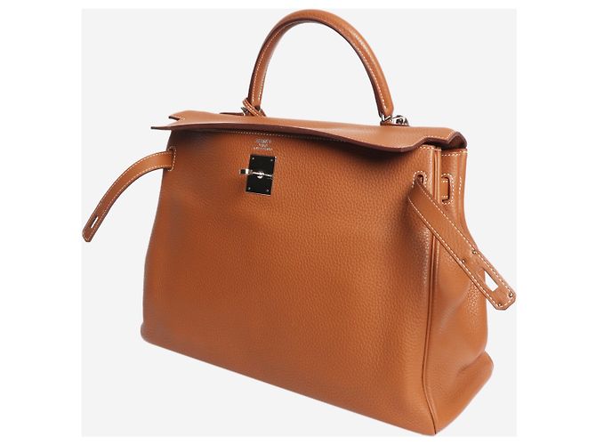 Hermès Borsa Kelly 35 2011 Oro Marrone D'oro - vista 3