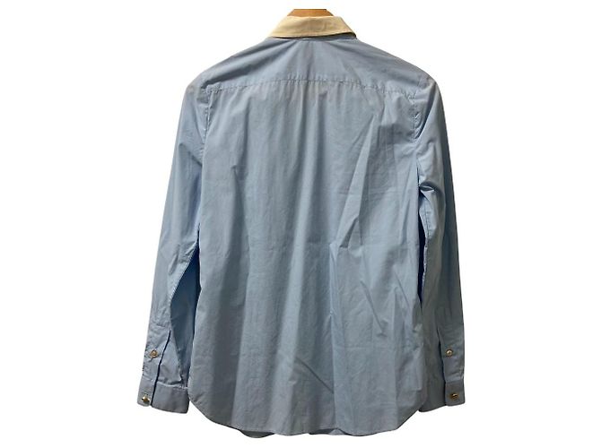 Camicia in popeline Gucci Blu Blu chiaro - vista 3