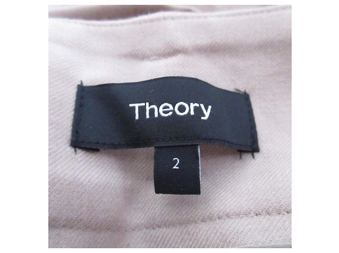 Falda larga asimétrica en Saxony ligero Theory Beige - vista 5