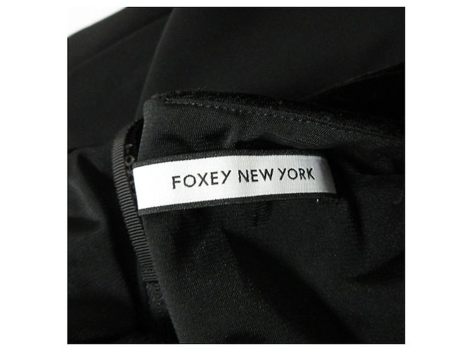 Autre Marque Noelle Kleid FOXEY NEW YORK Samtkleid Schwarz - Ansicht 7