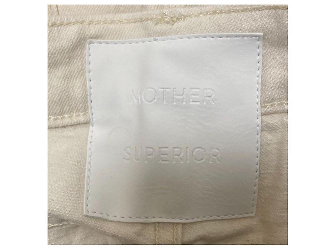 Autre Marque Pantalones vaqueros THE RAMBLER SKIMP Mother Blanco Blanco roto - vista 4