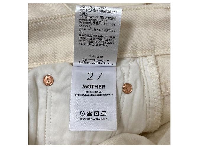 Autre Marque Pantalones vaqueros THE RAMBLER SKIMP Mother Blanco Blanco roto - vista 7