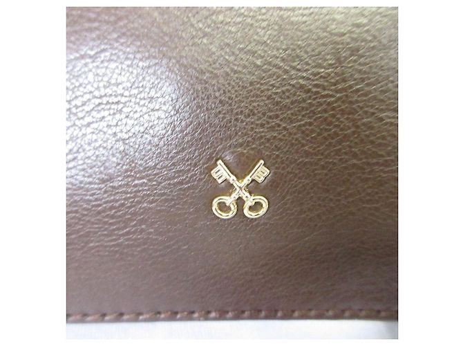 Autre Marque Leder-Schultertasche SAZABY LRA-02 Braun Weiß Beige - Ansicht 10