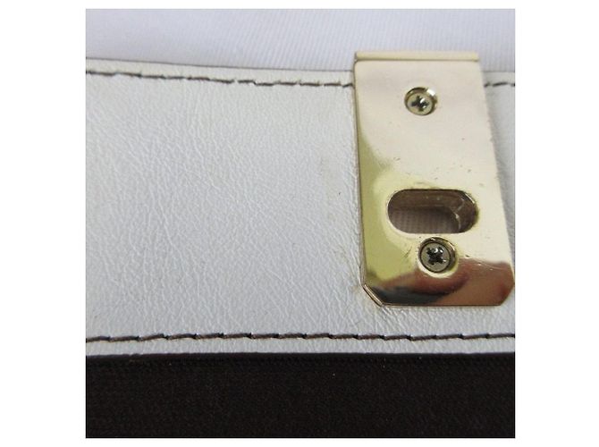Autre Marque Leder-Schultertasche SAZABY LRA-02 Braun Weiß Beige - Ansicht 16