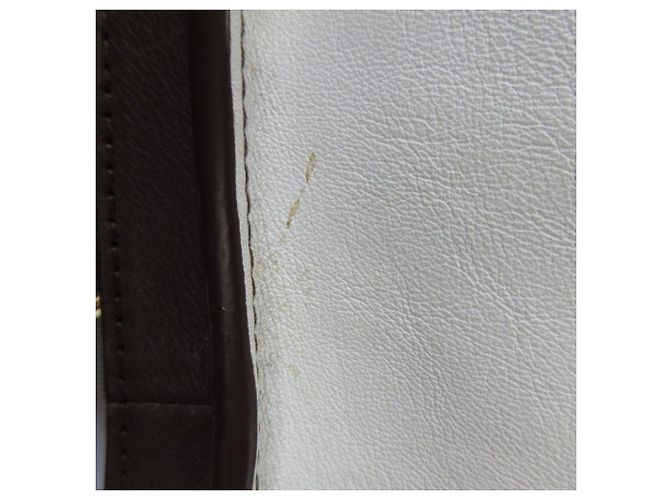 Autre Marque Leder-Schultertasche SAZABY LRA-02 Braun Weiß Beige - Ansicht 17