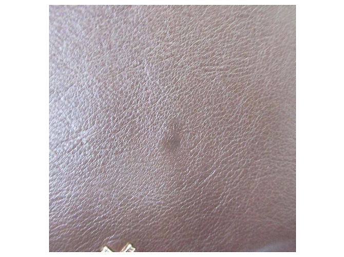 Autre Marque Leder-Schultertasche SAZABY LRA-02 Braun Weiß Beige - Ansicht 18