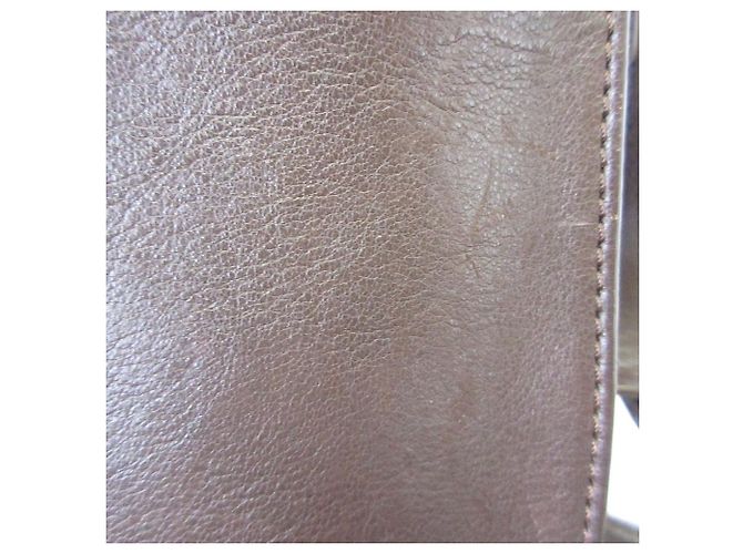 Autre Marque Leder-Schultertasche SAZABY LRA-02 Braun Weiß Beige - Ansicht 19