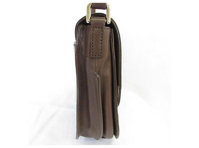Autre Marque Leder-Schultertasche SAZABY LRA-02 Braun Weiß Beige - Ansicht 5