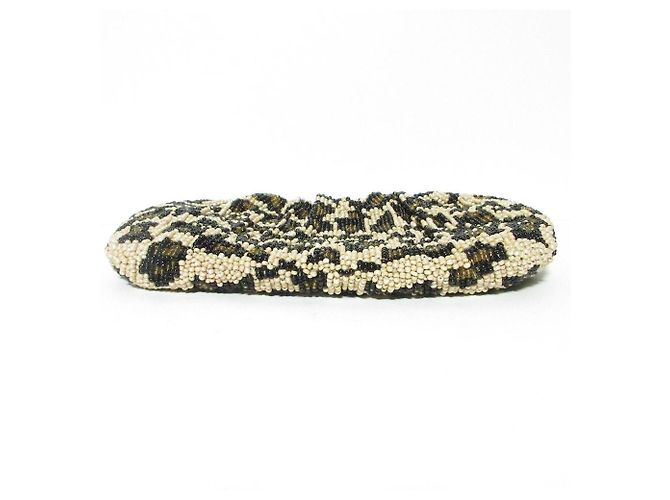 Autre Marque SANTI Leopard Beads Party Bag Beige - vista 4