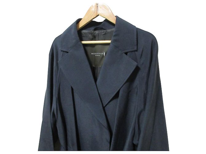 Autre Marque Abrigo de doble tejido de acetato y algodón Mackintosh Azul - vista 3