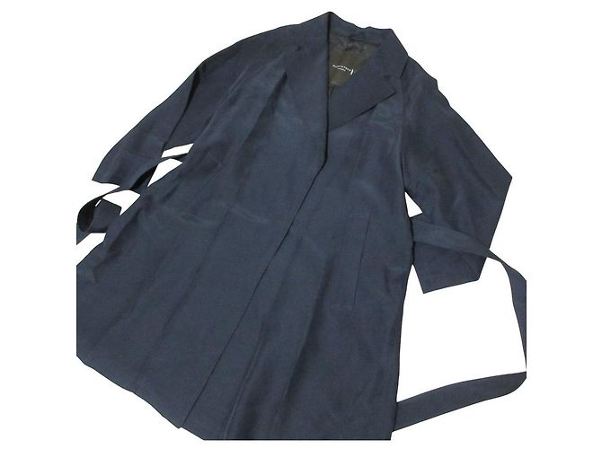 Autre Marque Abrigo de doble tejido de acetato y algodón Mackintosh Azul - vista 4