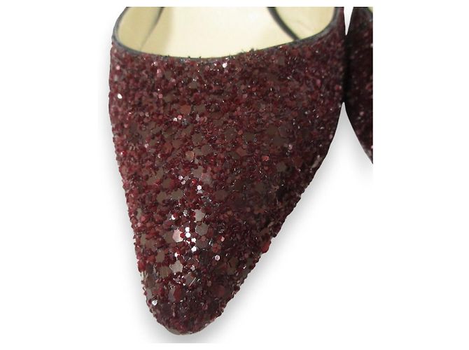 Décolleté Romy 60 Glitter Jimmy Choo Marrone - vista 9