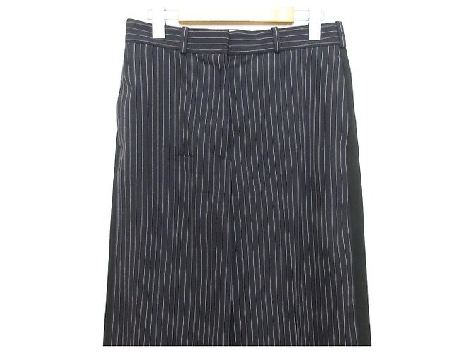 Stella Mc Cartney Stella McCartney Streifen-Weitbeinhose Schwarz Blau Marineblau - Ansicht 3
