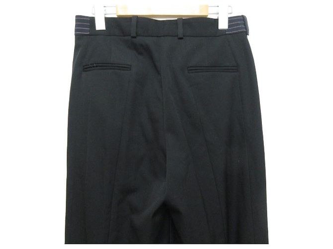 Stella Mc Cartney Stella McCartney Streifen-Weitbeinhose Schwarz Blau Marineblau - Ansicht 4