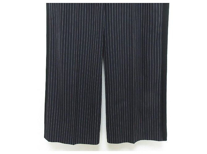 Stella Mc Cartney Stella McCartney Streifen-Weitbeinhose Schwarz Blau Marineblau - Ansicht 5