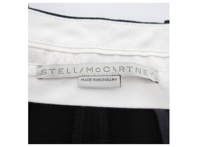 Stella Mc Cartney Stella McCartney Streifen-Weitbeinhose Schwarz Blau Marineblau - Ansicht 8