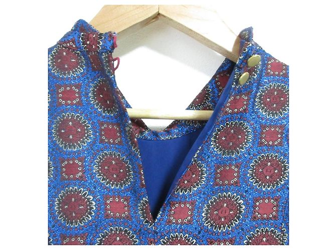 Kenzo Lamé-Jacquard-Kleid Blau - Ansicht 4