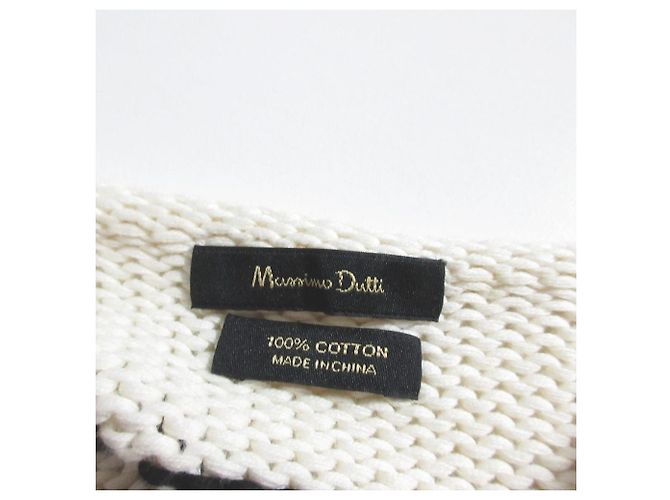 Autre Marque Massimo Dutti Grobstrick-Pullover mit Streifen Schwarz Aus weiß - Ansicht 4
