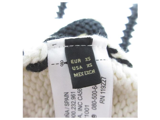 Autre Marque Massimo Dutti Grobstrick-Pullover mit Streifen Schwarz Aus weiß - Ansicht 5
