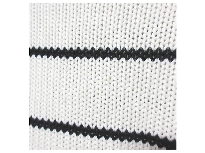Autre Marque Massimo Dutti Grobstrick-Pullover mit Streifen Schwarz Aus weiß - Ansicht 8