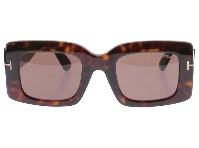 Tom Ford Rechteckige Brille Schildpatt Braun - Ansicht 2